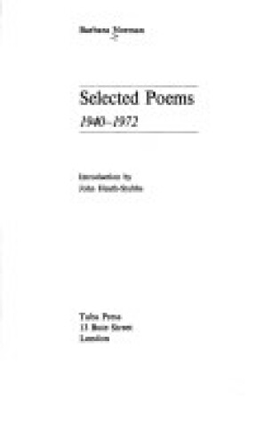 Cover of Selected Poems, 1940-72