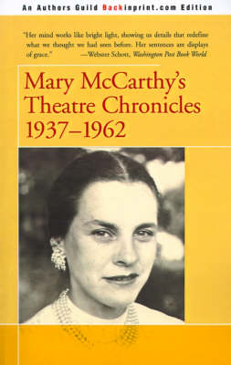 Book cover for Mary McCarthy's Theatre Chronicles