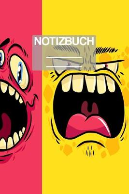 Book cover for Notizbuch A5 Muster Monster Gesicht Face