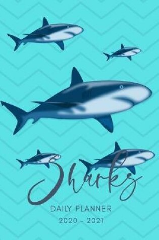 Cover of 2020 2021 15 Months Sharks Daily Planner