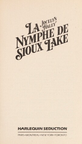 Book cover for La Nymphe de Sioux Lake