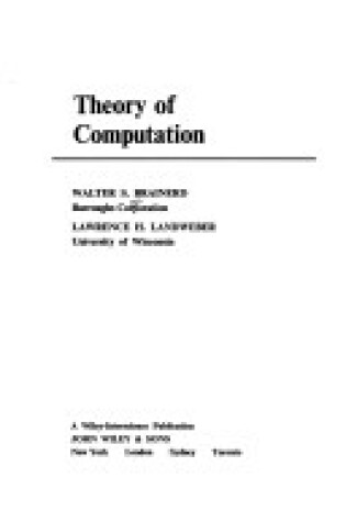 Cover of Theory of Computation