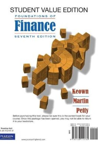 Cover of FOUNDTNS OF FINANCE