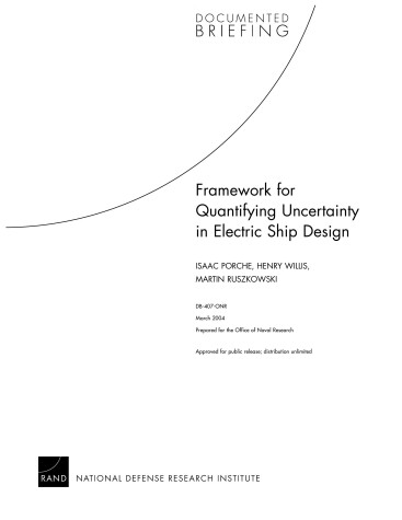 Book cover for Framework for Quantifying Uncertainty in Electric Ship Design