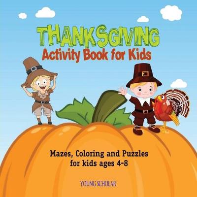 Book cover for Thanksgiving Activity Book for Kids