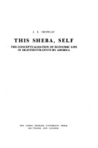 Cover of This Sheba, Self