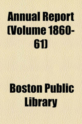 Cover of Annual Report (Volume 1860-61)