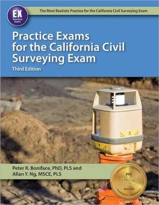 Book cover for Practice Exams for California Civil Surveying Exam