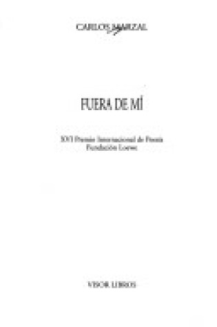 Cover of Fuera de Mi