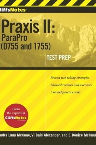 Cover of Cliffsnotes Praxis II: Parapro (0755 and 1755)