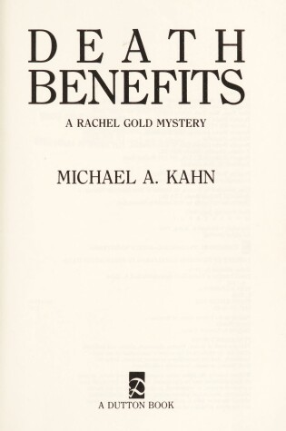 Cover of Kahn Michael A. : Death Benefits (Hbk)