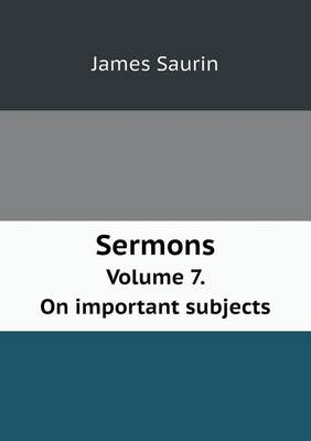 Book cover for Sermons Volume 7. On important subjects