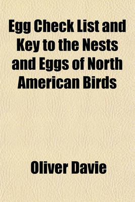 Book cover for Egg Check List and Key to the Nests and Eggs of North American Birds