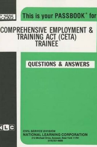 Cover of Comprehensive Employment and Training Act (CETA) Trainee