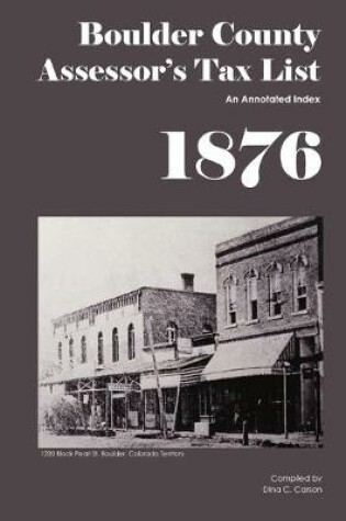 Cover of Boulder County Assessor's Tax List 1876