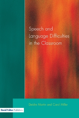 Book cover for Speech and Language Difficulties in the Classroom