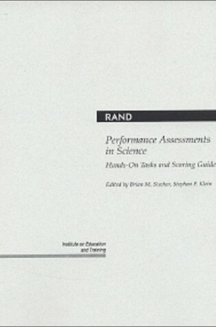 Cover of Performance Assessments in Science
