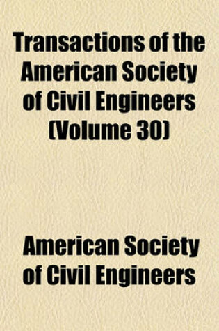 Cover of Transactions of the American Society of Civil Engineers Volume 82