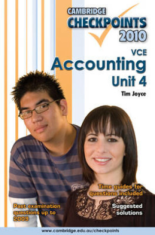 Cover of Cambridge Checkpoints VCE Accounting Unit 4 2010