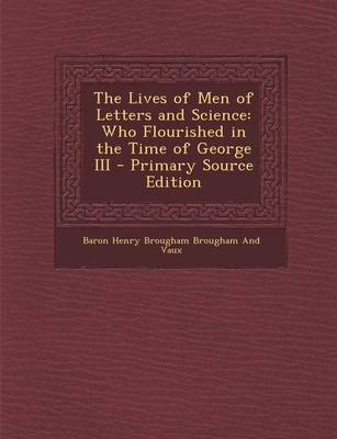 Book cover for Lives of Men of Letters and Science