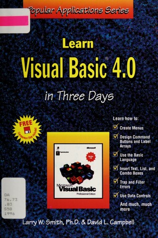 Cover of Learn Visual Basic 4.0 in 3 Days