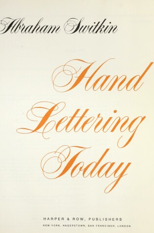 Cover of Hand Lettering Today