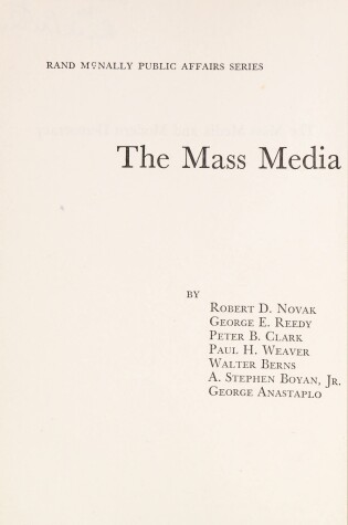 Cover of Mass Media and Modern Democracy