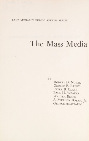 Book cover for Mass Media and Modern Democracy