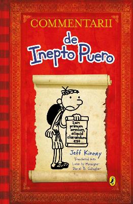 Book cover for Commentarii de Inepto Puero (Diary of a Wimpy Kid Latin edition)