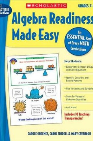 Cover of Algebra Readiness Made Easy: Grades 7-8