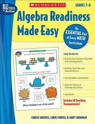 Cover of Algebra Readiness Made Easy: Grades 7-8