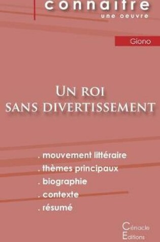Cover of Fiche de lecture Un roi sans divertissement de Jean Giono (Analyse litteraire de reference et resume complet)