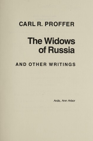 Cover of The Widows of Russia and Other Writings