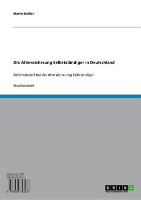 Book cover for Die Alterssicherung Selbststandiger in Deutschland