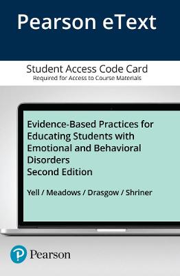 Book cover for Evidence-Based Practices for Educating Students with Emotional and Behavioral Disorders, Pearson eText -- Access Card