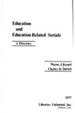 Cover of Education and Education Related Serials