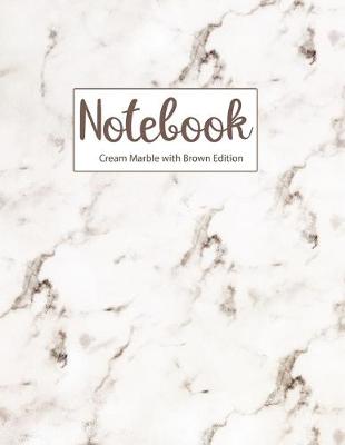 Book cover for Notebook Cream Marble with Brown Edition