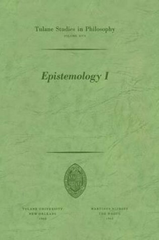 Cover of Epistemology I
