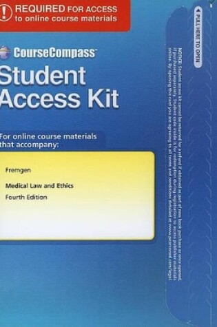 Cover of CourseCompass Access Code Card for Medical Law and Ethics