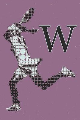 Book cover for W Monogram Initial Tennis Journal