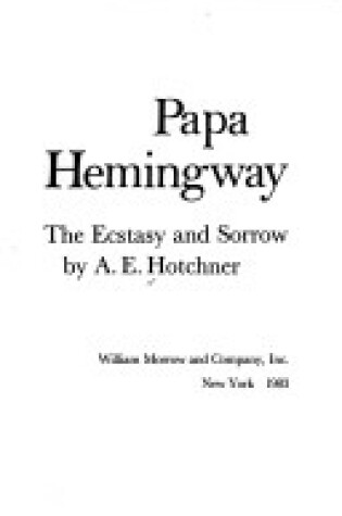 Cover of Papa Hemingway