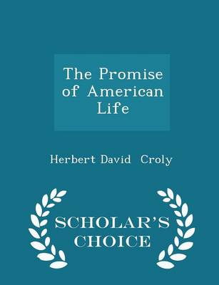 Book cover for The Promise of American Life - Scholar's Choice Edition