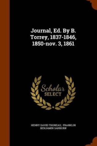 Cover of Journal, Ed. by B. Torrey, 1837-1846, 1850-Nov. 3, 1861
