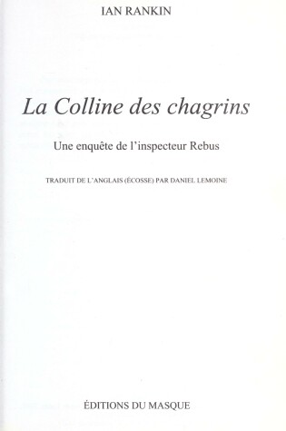 Cover of La Colline Des Chagrins