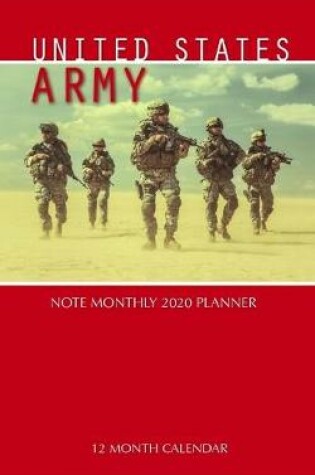 Cover of United States Army Note Monthly 2020 Planner 12 Month Calendar