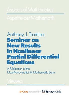 Book cover for Seminar on New Results in Nonlinear Partial Differential Equations