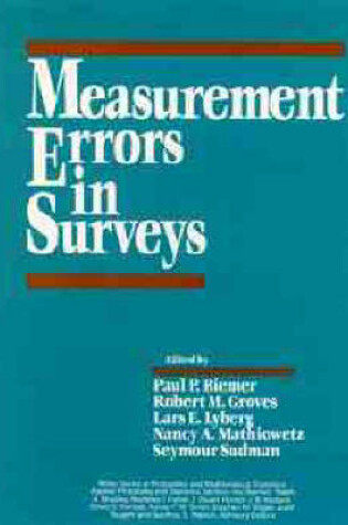 Cover of Measurement Errors in Surveys