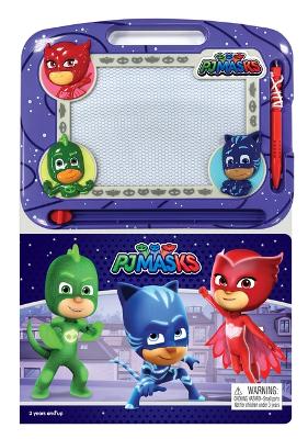 Cover of Pj Masks: Activity Book Learning, Writing, Sketching with Magnetic Drawing Doodle Pad for Kids