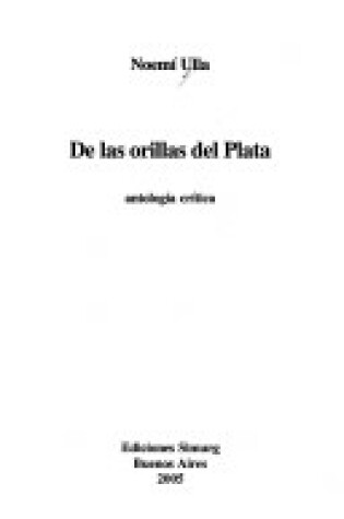 Cover of de Las Orillas del Plata