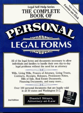 Book cover for The Complete Book of Personal Legal Forms (3.5 IBM with Book)